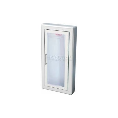 Activar Construction Products Group Activar Inc. Aluminum Fire Extinguisher Cabinet, Clear Acrylic Bubble Window, Semi-Recessed 1527F25FX