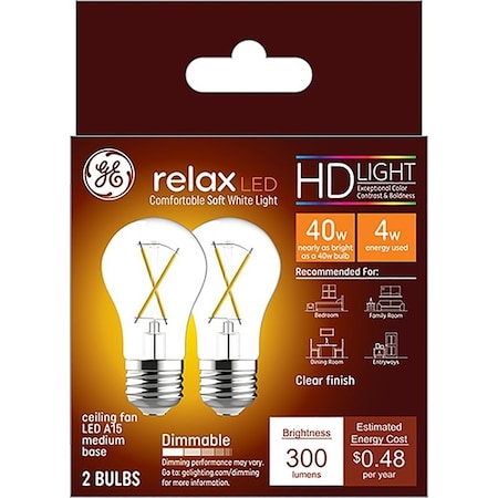 Current Ge 2Pk 4W Sw Ceil Bulb 31313