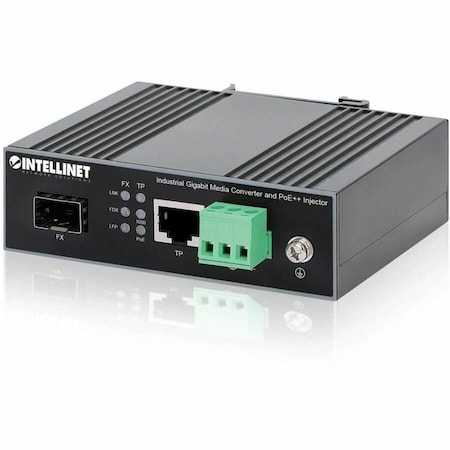 Intellinet Network Solutions INDUSTRIAL GIGABIT MEDIA CONVERTER AND POE+ INJECTOR 509107