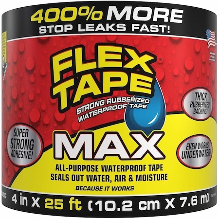 Flex Seal Flex Tape Black Max 4In X 25Ft Tape TFSMAXBLK04