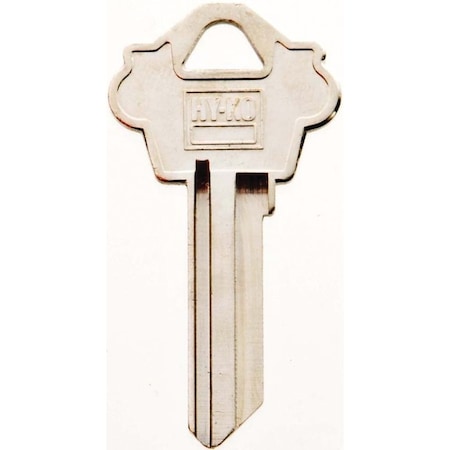Hy-Ko Key Blank, Brass, Nickel, For: Weslock House Locks and Padlocks 11010WK2