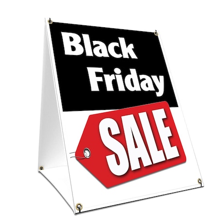 Signmission Black Friday Sale, 36 Inch x 24 Inch A-frame Yard Sign, Plastic Sign SBC-2436-Black Friday Sale