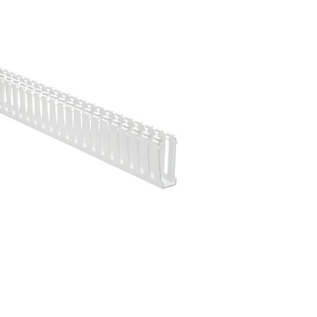 Hellerman Tyton Slotted Wall Wiring Duct, 1 x 3", 6 ft Sections, Non-Adhesive, PVC, White, 120ft/ctn, 120PK 181-13008