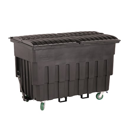 Toter Mobile Truck w/Duel Black Lid, 2 Cubic Yard 1000 lbs. Cap., Black FLM20-00BLK