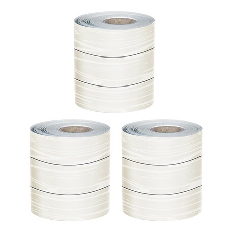 Carson Dellosa White Wood Grain Rolled Straight Borders, 65 Feet Per Roll, 3PK 108498