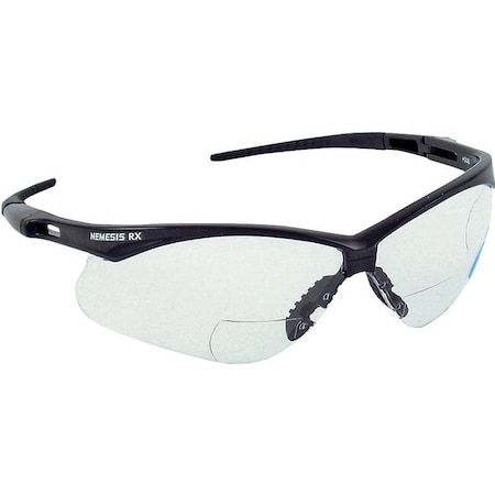 Jackson Safety SAFETY Series Readers Glasses, HardCoated Lens, Polycarbonate Lens, Wraparound Frame, Nylon Frame 28627