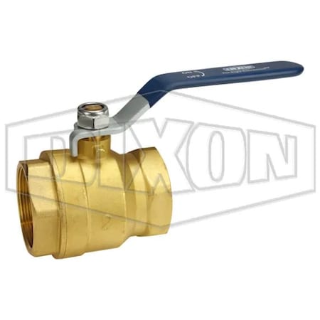 Dixon Global Ball Valve, 2 in Nominal, FNPT End Style, Forged Brass Body, Full Port FBVG200
