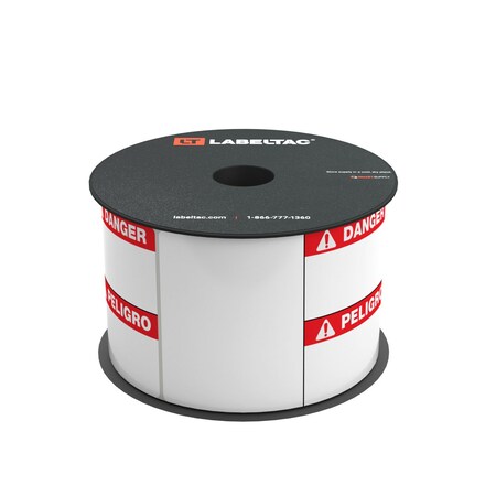 Labeltac Die-Cut Danger, Bilingual Spanish Supply 3in x 5in, 200 labels per roll LT35DANGB-ES