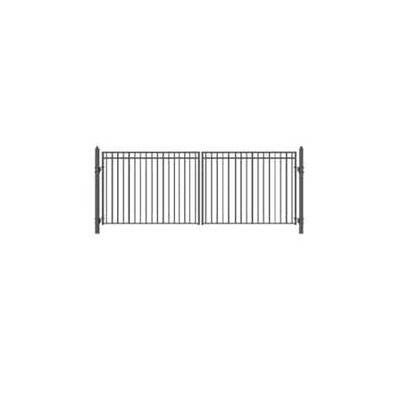 Aleko 18 ft. Madrid Style Iron Wrought Dual Swing Driveway Gate DG18MADD-UNB