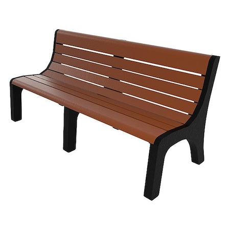 Ultrasite Outdoor Bench, 72 in L, Brown PB 6BRONEW