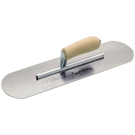 Kraft Tool Kraft Tools 14"X4" Carbon Steel Pool Trowel - 5 Rivets w/Short Shank and Camel Back Wood Handle CF437-5R