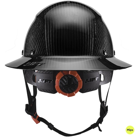 Lift Safety DAX CARBON MIPS HARD HAT (CARBON GLOSS) - Full Brim - ANSI-C, TYPE 1 HDC-24MKGC