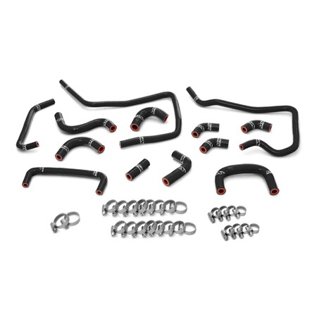 Hps Performance High Temp Reinforced Silicone Ancillary Coolant Hose Kit, Black,  57-1807-BLK