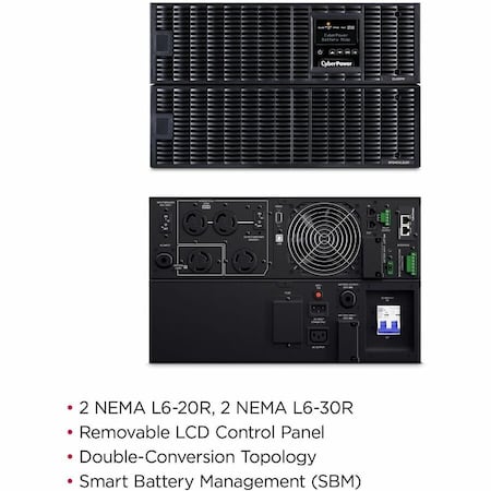 Cyberpower ONLINE RACK/TOWER NEMA L6-30P INPUT NEMA L6-20R AND NEMA L6-30R OUTPUT RMCARD205 OL6KRT