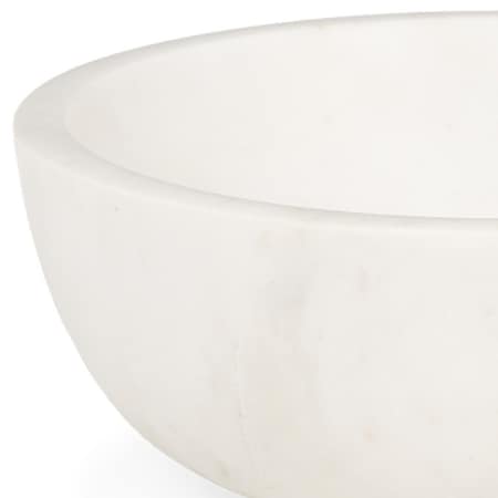 Homeroots 10" White Marble Round Centerpiece Bowl 609356