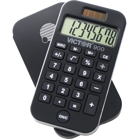 Victor Technology Pocket Calculator, LCD, 8 Digits 900