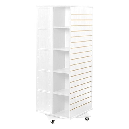 Specialty Store Services Slatwall Panel, White, 4-Way, 63 in H 20154W