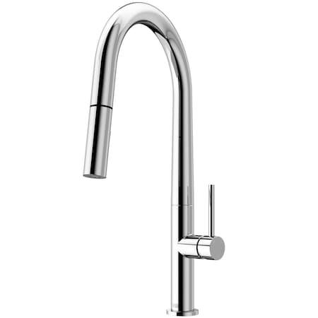 Vigo Greenwich 18inH Single-Handle Pull-Down Sprayer Kitchen Faucet in Chrome VG02029CH