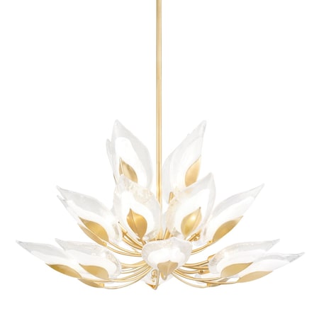 Hudson Valley Lighting Blossom 20 Light Chandelier 40.5 In. Gold Leaf 4840-GL