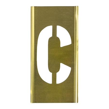 C.H. Hanson Stencil Sort-1" Brass Gothic C, Letter, Gothic Font, Brass, 1 Pieces 10008C