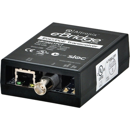 Altronix PoE Transceiver, 1 Cam. Input, 2-1/2" W EBRIDGE1PCT