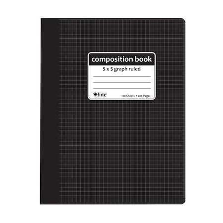 C-Line Products Composition Notebook, 5 x 5, Graph Ruled, Black, 12PK 22301-CT