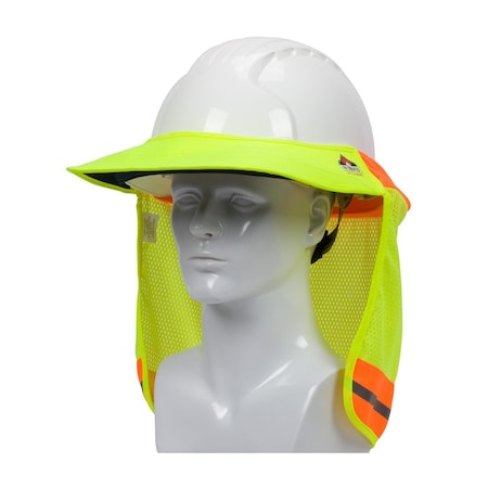 Ez-Cool FR Treated Hi-Vis Hard Hat Visor and Neck Shade 396-801FR-YEL