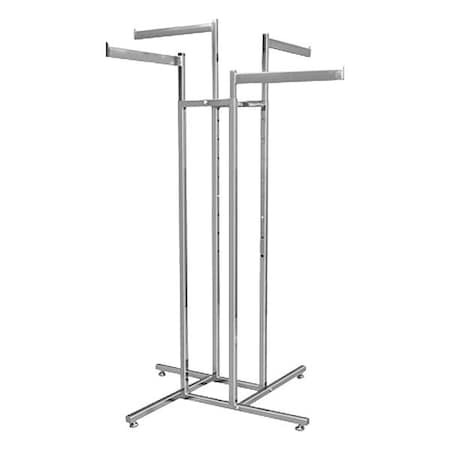 Specialty Store Services Retail Apparel Rack, Steel, 72 in H 2615C