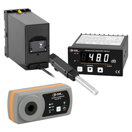Pce Instruments Noise meter system, measures 30-130 dB with 4-20 mA output and Class 2 calibrator (94/104/114 dB) PCE-SLT-KIT-N
