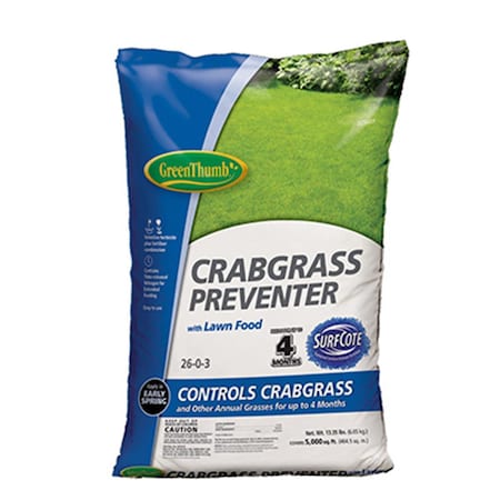 Knox Fertilizer 5000 sq ft. Green Thumb Coverage, 26-0-3 Crabgrass Preventer Plus Lawn Food 225485