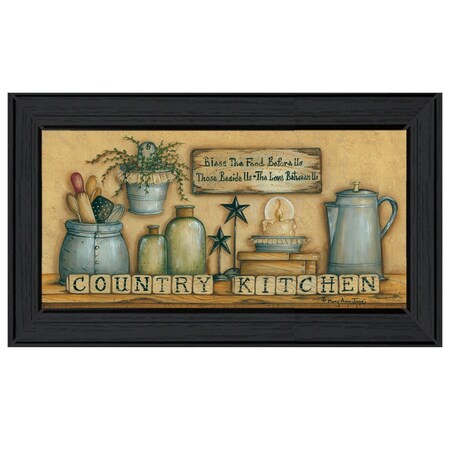 Homeroots Country Kitchen 6 Black Framed Print Kitchen Wall Art 406567