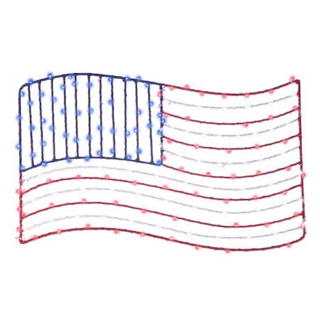 Celebrations Patriotic Flag Silhouette Window Decor Metal 1 pk 14-03034A