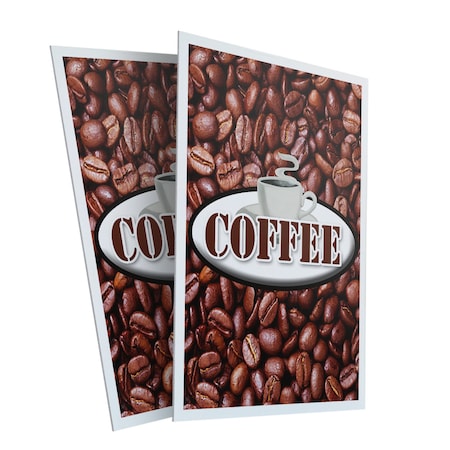 Signmission Coffee, Plastic Signs Only 24 Inch x 36 Inch, Corrugated Plastic, 2PK CSB-2436-2PACK-Coffee