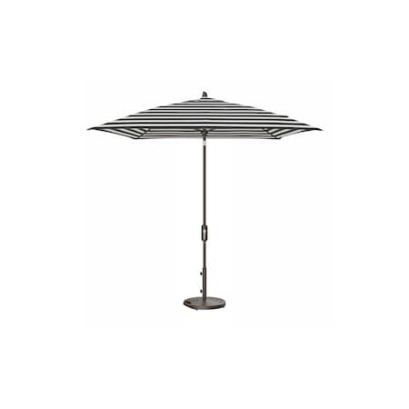 Treasure Garden 7.5 ft Square Patio Umbella, aluminum, fiberglass ribs, outdoor, Kinzie Coal Stripe UM847SQ-00 6668 Kinzie Coal Stripe