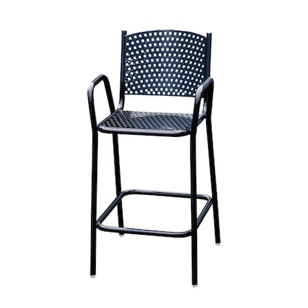 Leisure Craft 42" Tall Bar Height Perforated Chair, Black C2-PERF-BLACK
