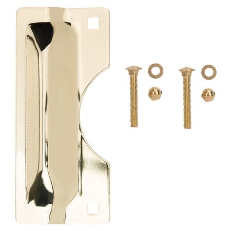 Prosource Latch Guard, Steel, Brass, 7 in H, 3 in W HSH-012-PS