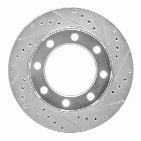 Dynamic Friction Co DFC Brake Rotor - Drilled and Slotted - Silver 631-40048R