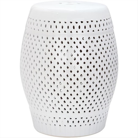 Safavieh Ceramic Diamond Garden Stool, White ACS4507A