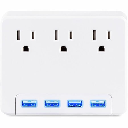 Cyberpower 4 LIGHTED 4.2A USB PORTS 1-YEAR WARRANTY P3WU