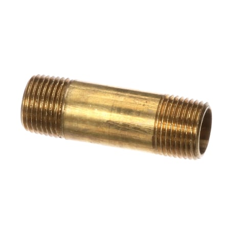 Wells Nipple, 3/8in NPT x 2in Long, Brass 2K-48197