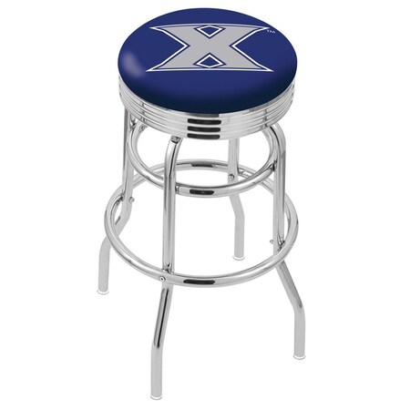 Holland Bar Stool Co 30" Chrome 2-Ring Xavier Swivel Bar Stool, Accent Ring L7C3C30Xavier