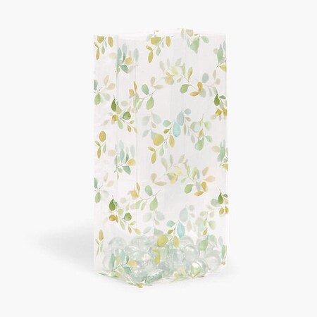 Nashville Wraps Watercolor Greenery Cello Bags, 5x3x11.75 in, 100PK C4BWGN
