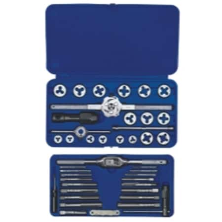 Hanson Machine Screw-Fractional Tap and Die Super Set - 41 Pieces, 41PK HAN24606