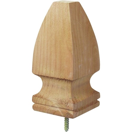 Universal Forest Ufp Post Top, 6-3/4 In H, French Gothic, Pine, White 106515