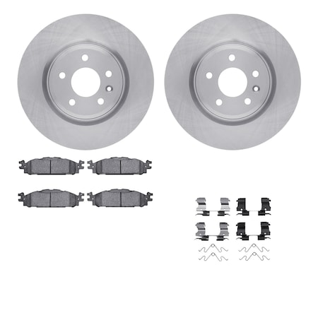 Dynamic Friction Co DFC Brake Rotor with 5000 Brake Pads and Hardware Kit 6512-99224