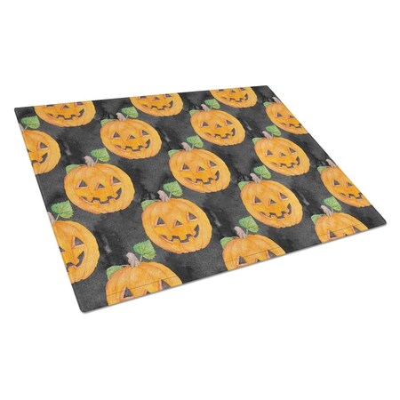 Carolines Treasures Watecolor Halloween Jack-O-Lantern Glass Cutting Board, Large BB7524LCB