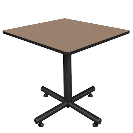 Regency Square Kobe X-Base Breakroom Table, 42 in W, 42 in L, Noble Oak TKB4242NO