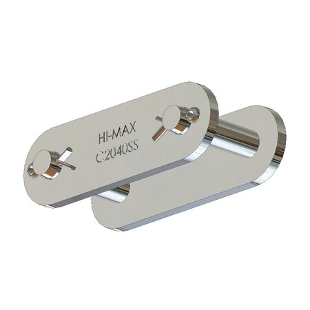 Senqcia Hi-Max Conveyor Series Double Pitch Cottd Connecting Link, C2040SS chain, 1P, .85 OAW, .156 Pin C2040SSHMCL