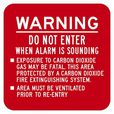 Lyle Do Not Enter Alarm Sounding Area Protected Carbon, 12x12, Diamond Grade, Red G-2219-DG_12x12