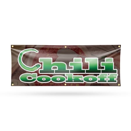 Signmission Chili Cook Off, 24 Inch x 72 Inch, Vinyl Banner B-72-30515